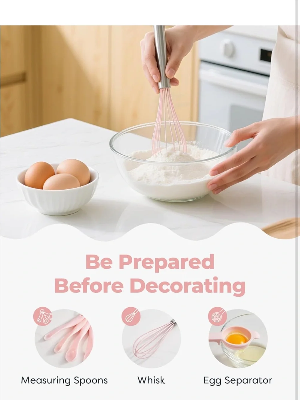 Pink Rotating Cake Decorating Turntable + 90-Piece Piping Set